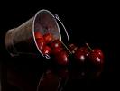 cherries in a bucket