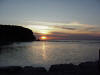 sunset over the lake