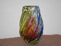 colored glass vase